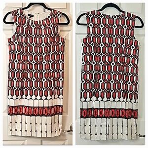 Talbots Geometric Sleeveless Dress Quiet Luxury Office Beach Dress Cocktail